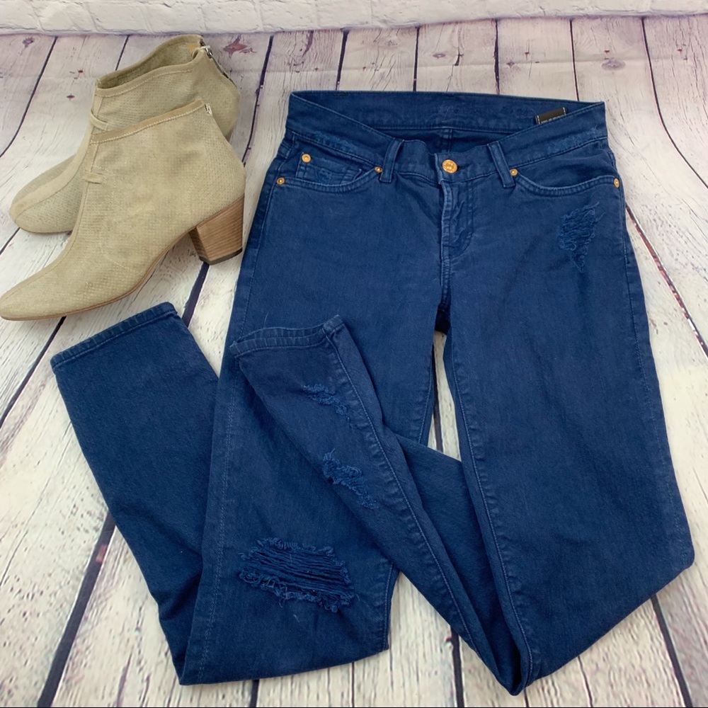 🔥7FAM Slim Cigarette destroyed skinny jeans